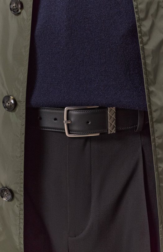 Кожаный ремень Bottega Veneta 793876/VALK0 Чёрный  793876/VALK0 Фото 2