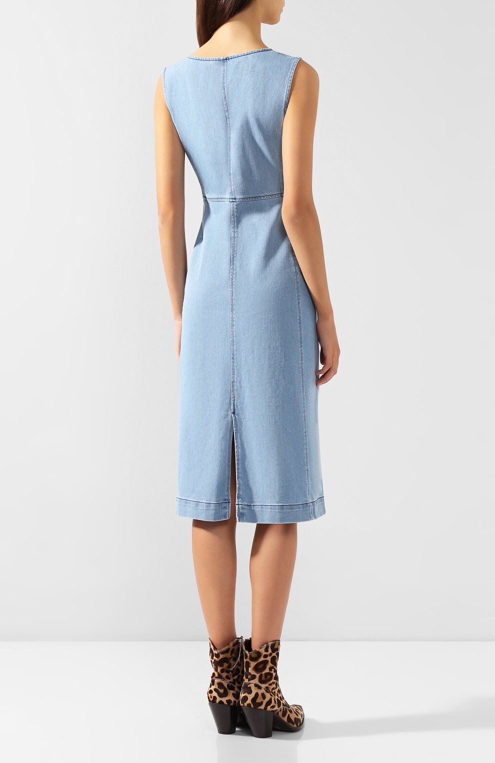 Джинсовое платье SEE BY CHLOÉ голубого цвета по цене 38700 руб., арт. CHS19ADR01165, фото 4 Джинсовое платье SEE BY CHLOÉ, арт. CHS19ADR01165, фото 4