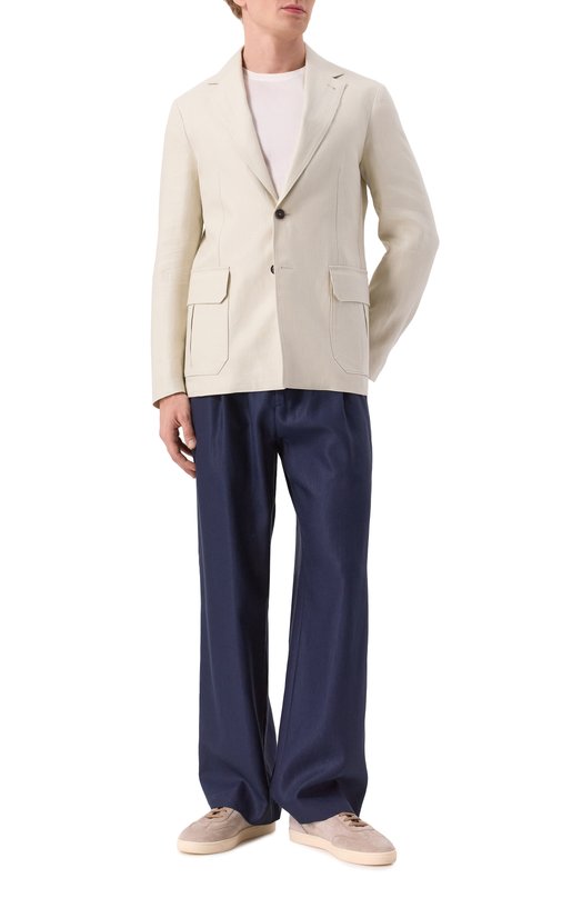 Льняной пиджак Corneliani 25X591-2514108 Кремовый  25X591-2514108 Фото 2