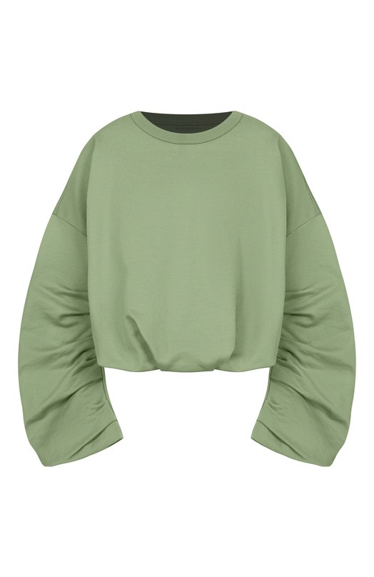 Хлопковый свитшот Dries Van Noten 131109/3611 Зелёный 131109/3611