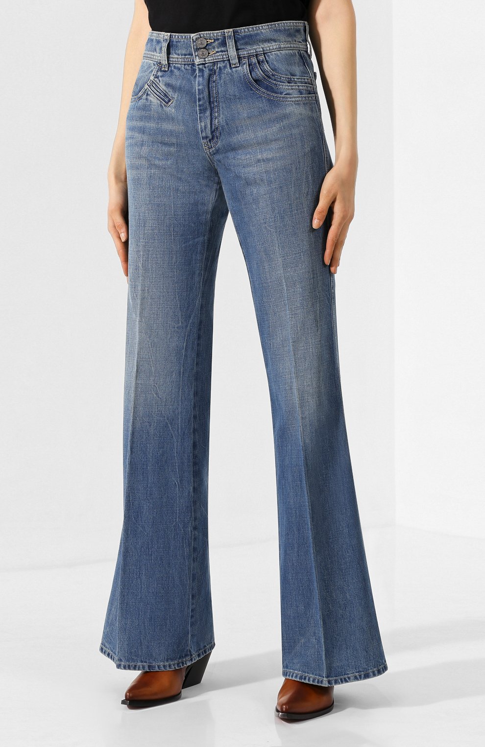 Расклешенные джинсы GIVENCHY, арт. BW50EK50CB, фото 3