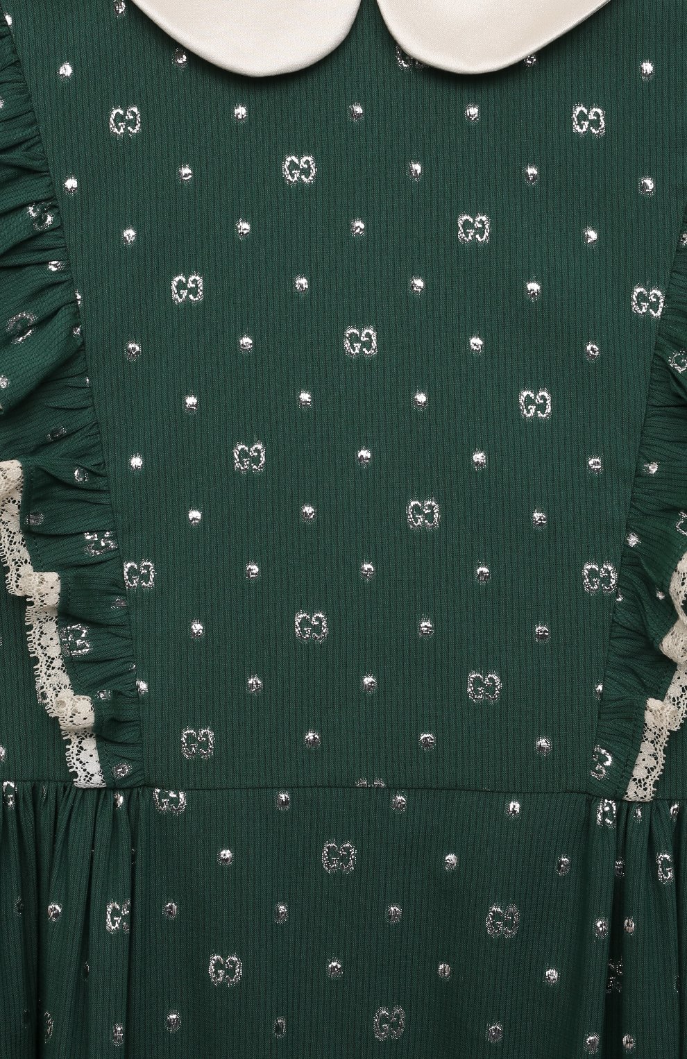 Платье из хлопка и вискозы GUCCI зеленого цвета по цене 142500 руб., арт. 654169/ZAG3E, фото 3 Платье из хлопка и вискозы GUCCI, арт. 654169/ZAG3E, фото 3