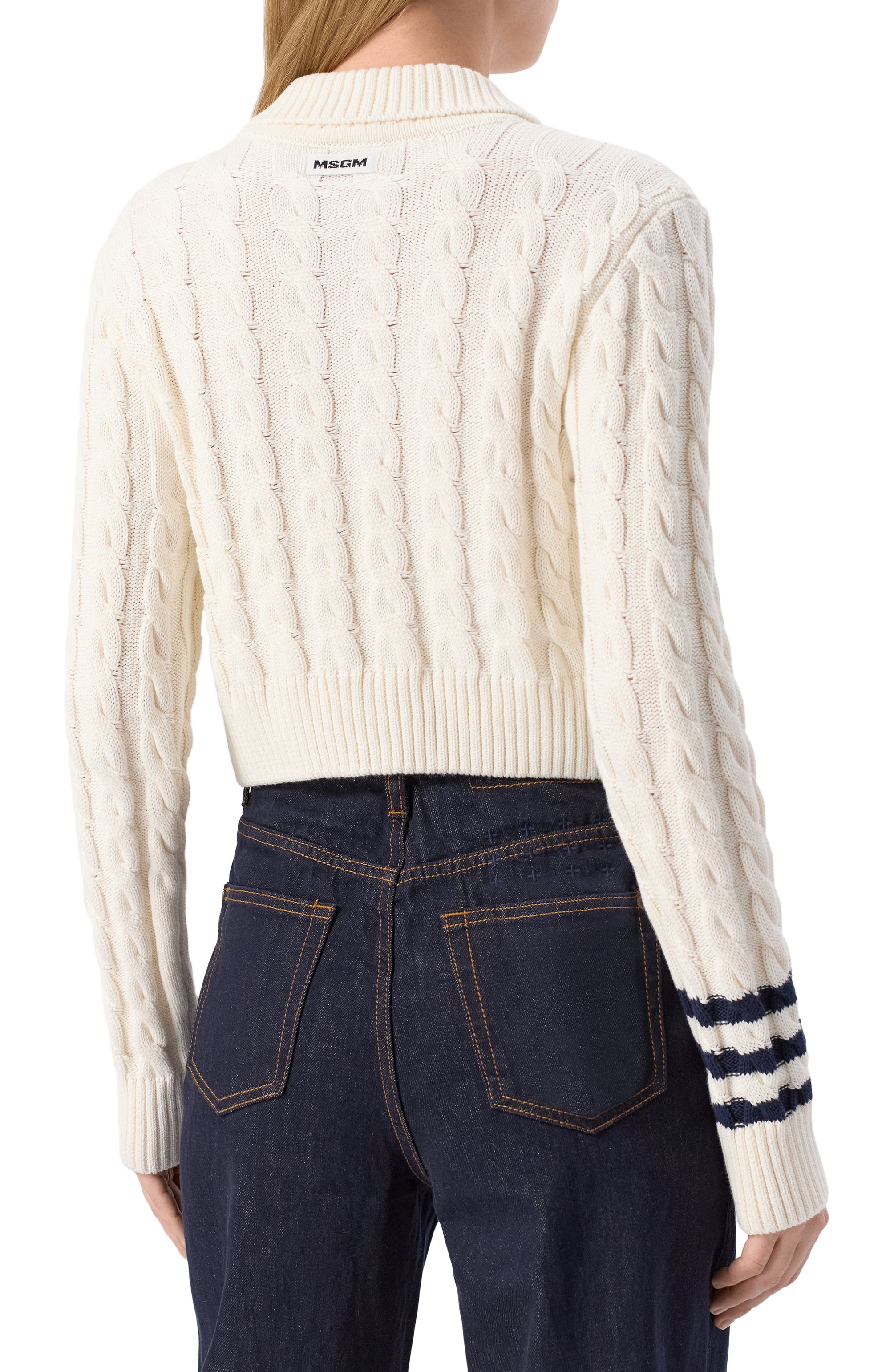 Хлопковое поло MSGM, арт. 3841MDM208/257279, фото 4