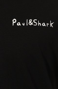 Мужская хлопковая футболка PAUL&SHARK черного цвета, арт. 24411060 | Фото 5 (Рукава: Короткие; Длина (для топов): Стандартные; Принт: С принтом; Материал сплава: Проставлено; Материал внешний: Хлопок; Драгоценные камни: Проставлено; Стили: Кэжуэл)