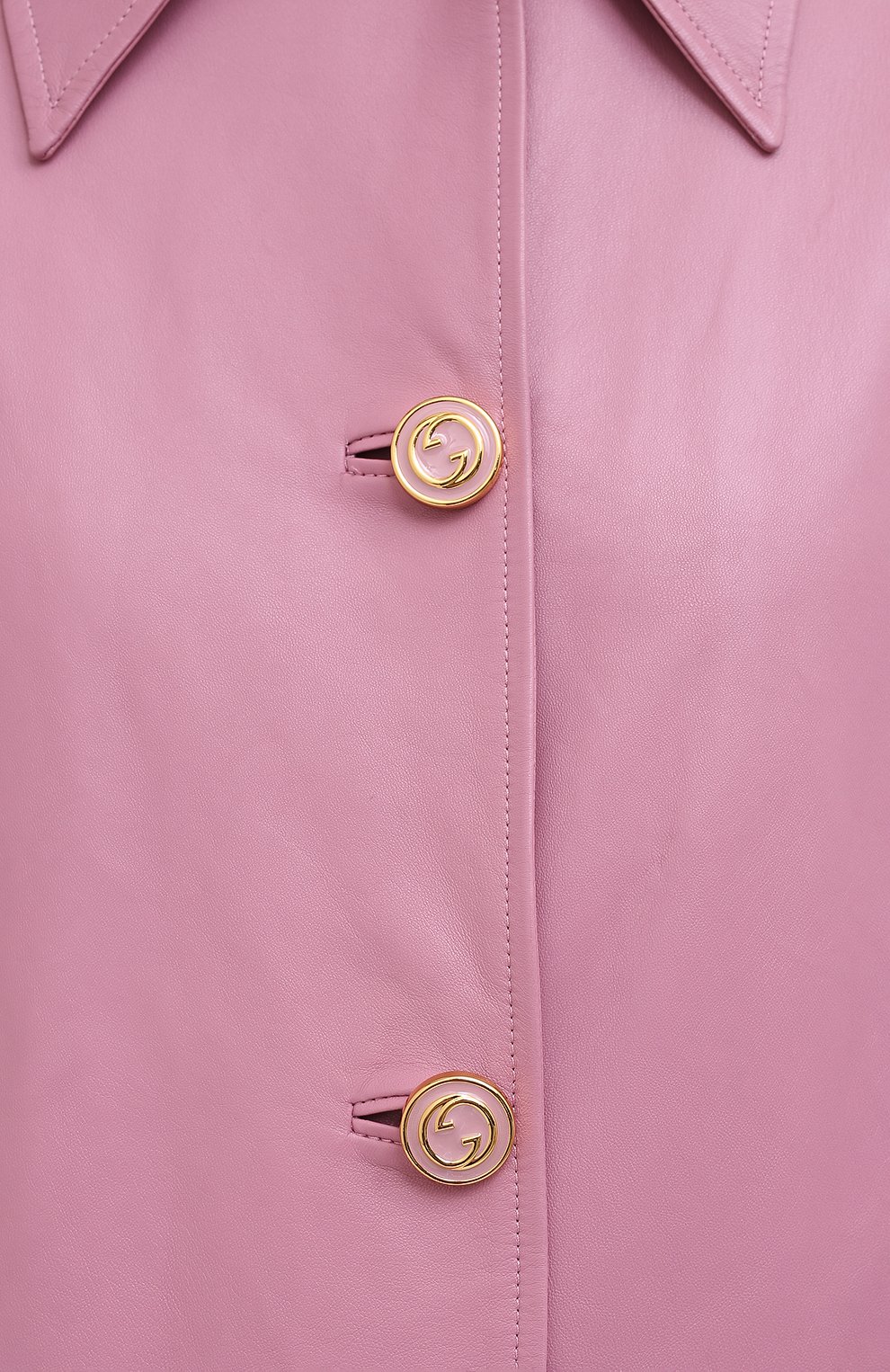Кожаное пальто GUCCI розового цвета по цене 573120 руб., арт. 624446/XNAEX, фото 6 Кожаное пальто GUCCI, арт. 624446/XNAEX, фото 6