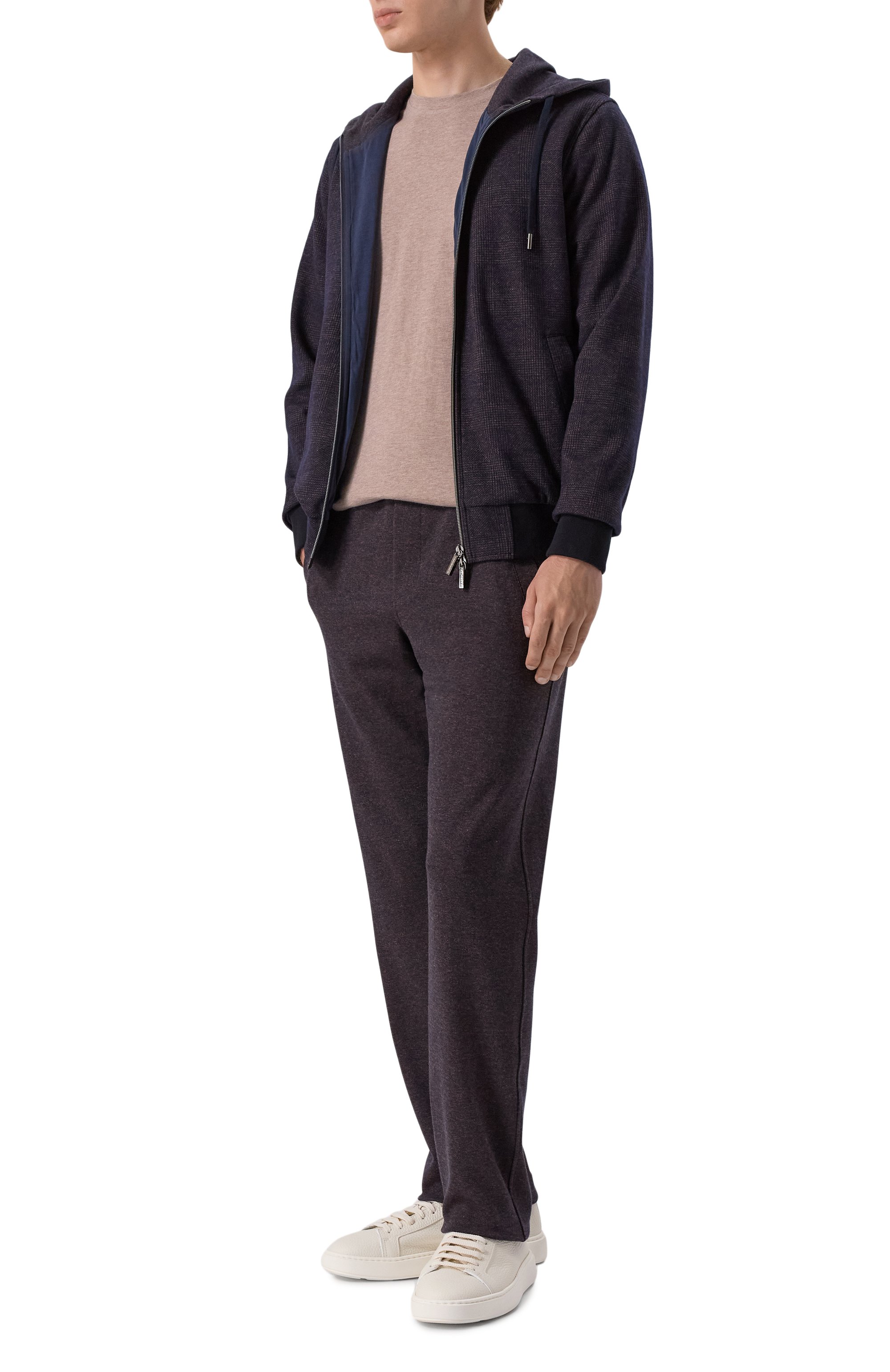 Брюки из шерсти и хлопка CAPOBIANCO темно-синего цвета по цене 58300 руб., арт. 19M701.PU00./56, фото 2 Брюки из шерсти и хлопка CAPOBIANCO, арт. 19M701.PU00./56, фото 2