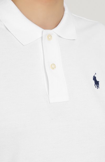 Хлопковое поло с вышитым логотипом бренда POLO RALPH LAUREN, арт. 211505669, фото 5