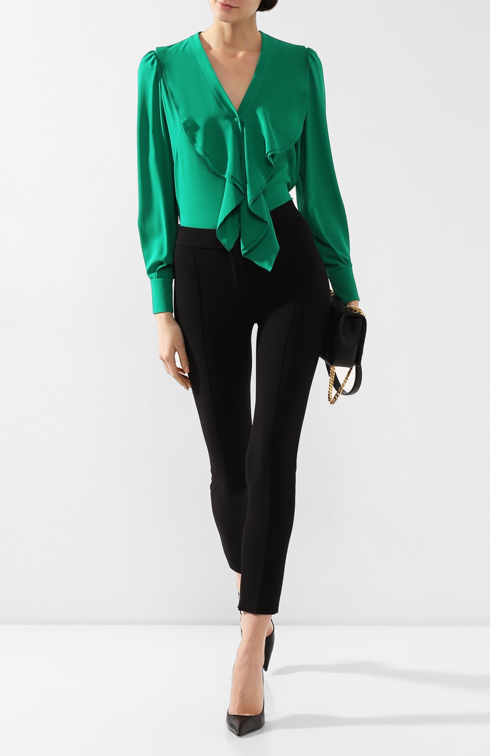 Шелковая блузка ALEXANDER MCQUEEN, арт. 606021/QBAAF, фото 2