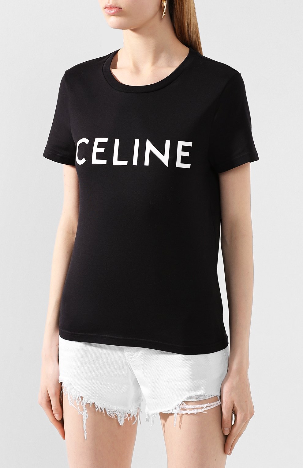 Хлопковая футболка CELINE, арт. 2X314916G, фото 3
