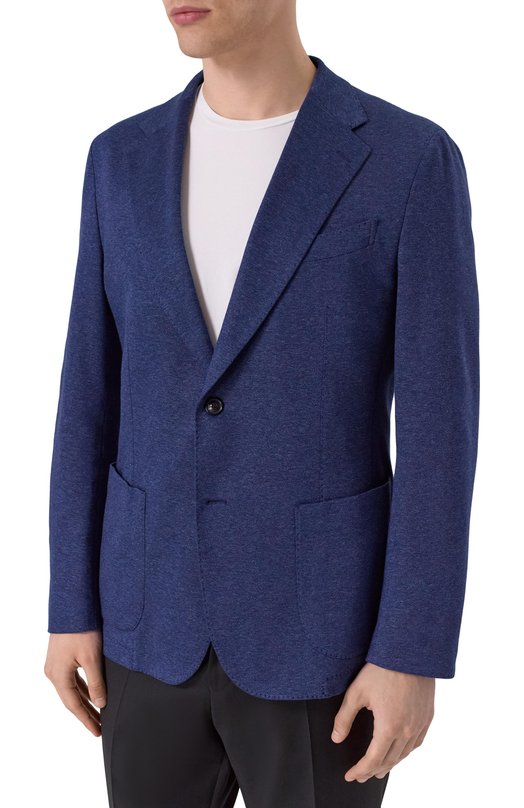 Хлопковый пиджак Windsor 13 GI0RN0-J 10013090/30045423/58 Синий  13 GI0RN0-J 10013090/30045423/58 Фото 4