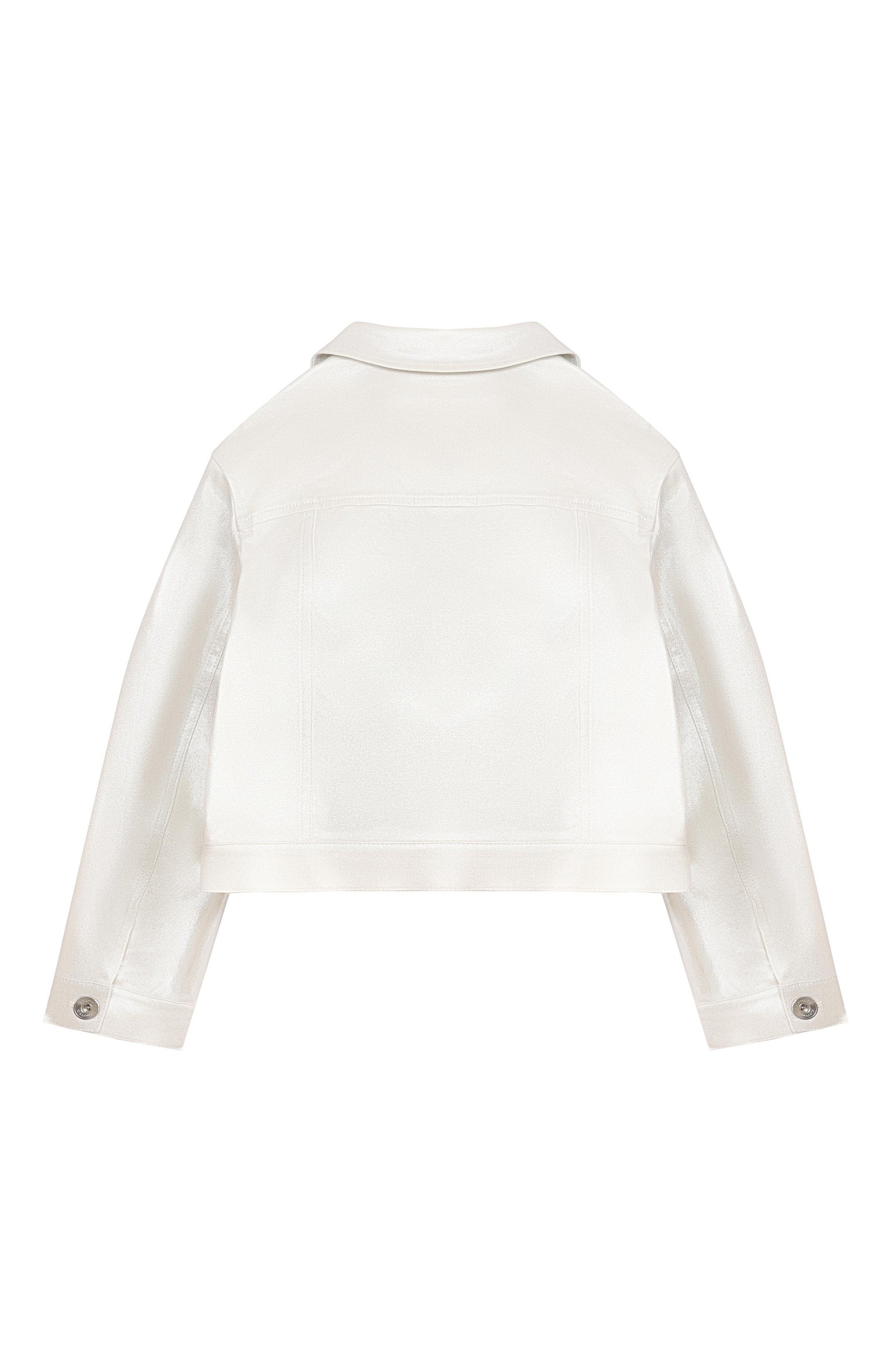 Джинсовая куртка ELEVENTY молочного цвета по цене 29950 руб., арт. EY2A87/G0208, фото 2 Джинсовая куртка ELEVENTY, арт. EY2A87/G0208, фото 2