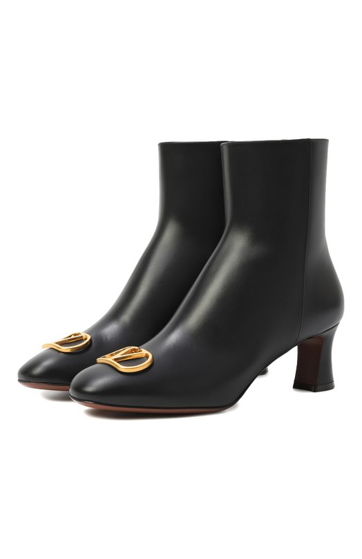 Кожаные ботильоны VLogo Signature 55 Valentino 7W2S0ML2/DSH Чёрный 7W2S0ML2/DSH