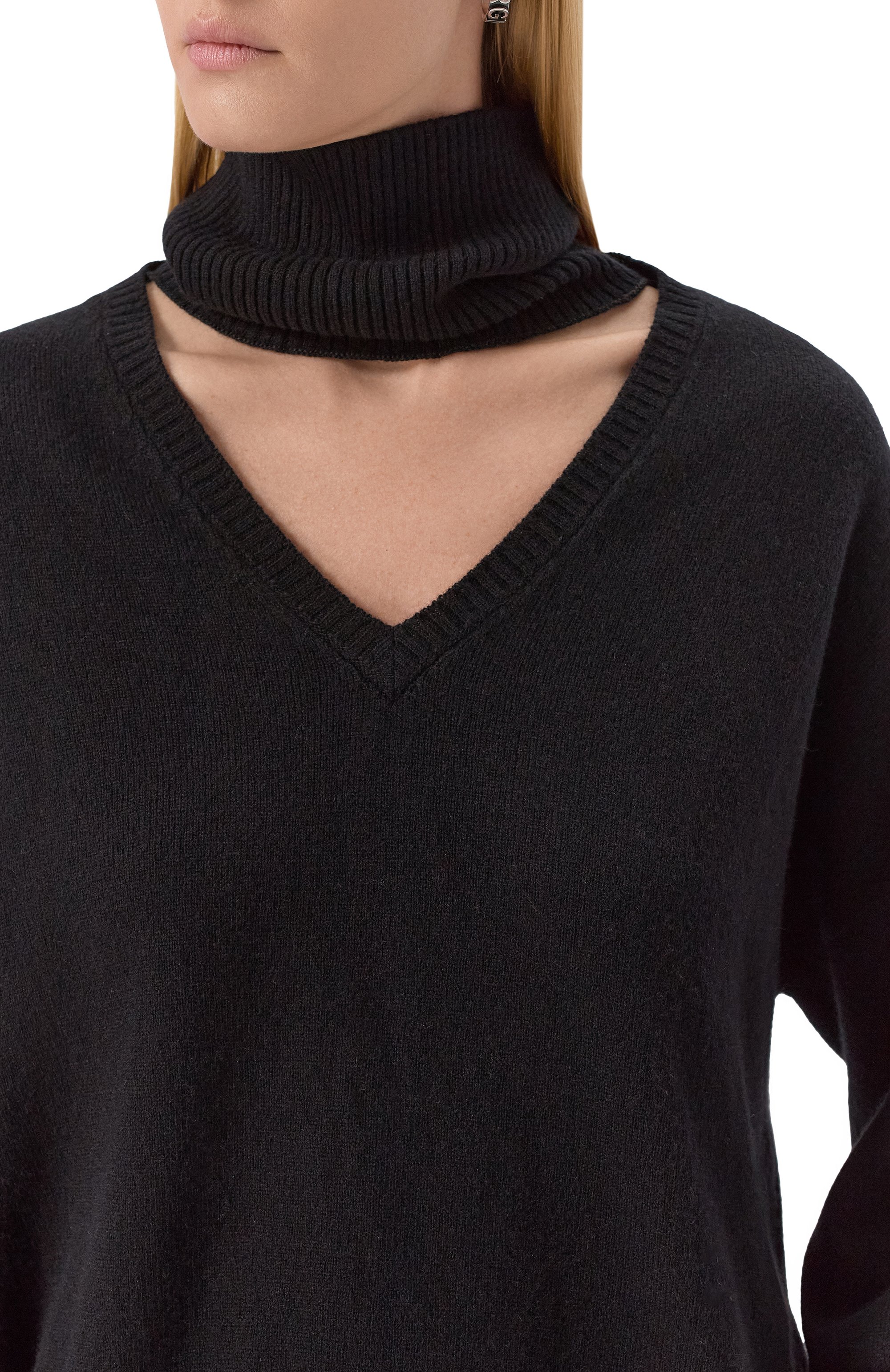 Пуловер из шерсти и кашемира ANDREA YA'AQOV черного цвета по цене 69950 руб., арт. 25WMAG82/CASHMERE W00L, фото 5 Пуловер из шерсти и кашемира ANDREA YA'AQOV, арт. 25WMAG82/CASHMERE W00L, фото 5