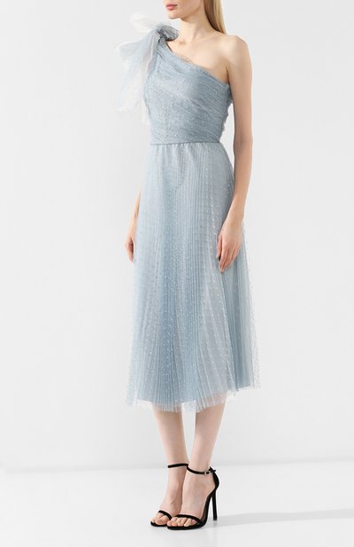 Платье-миди с бантом REDVALENTINO голубого цвета по цене 116500 руб., арт. RR3VAC05/428, фото 3 Платье-миди с бантом REDVALENTINO, арт. RR3VAC05/428, фото 3