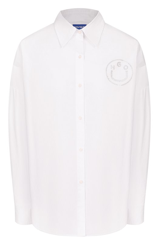 Хлопковая рубашка HUGO Blue 50555625 Белый 50555625