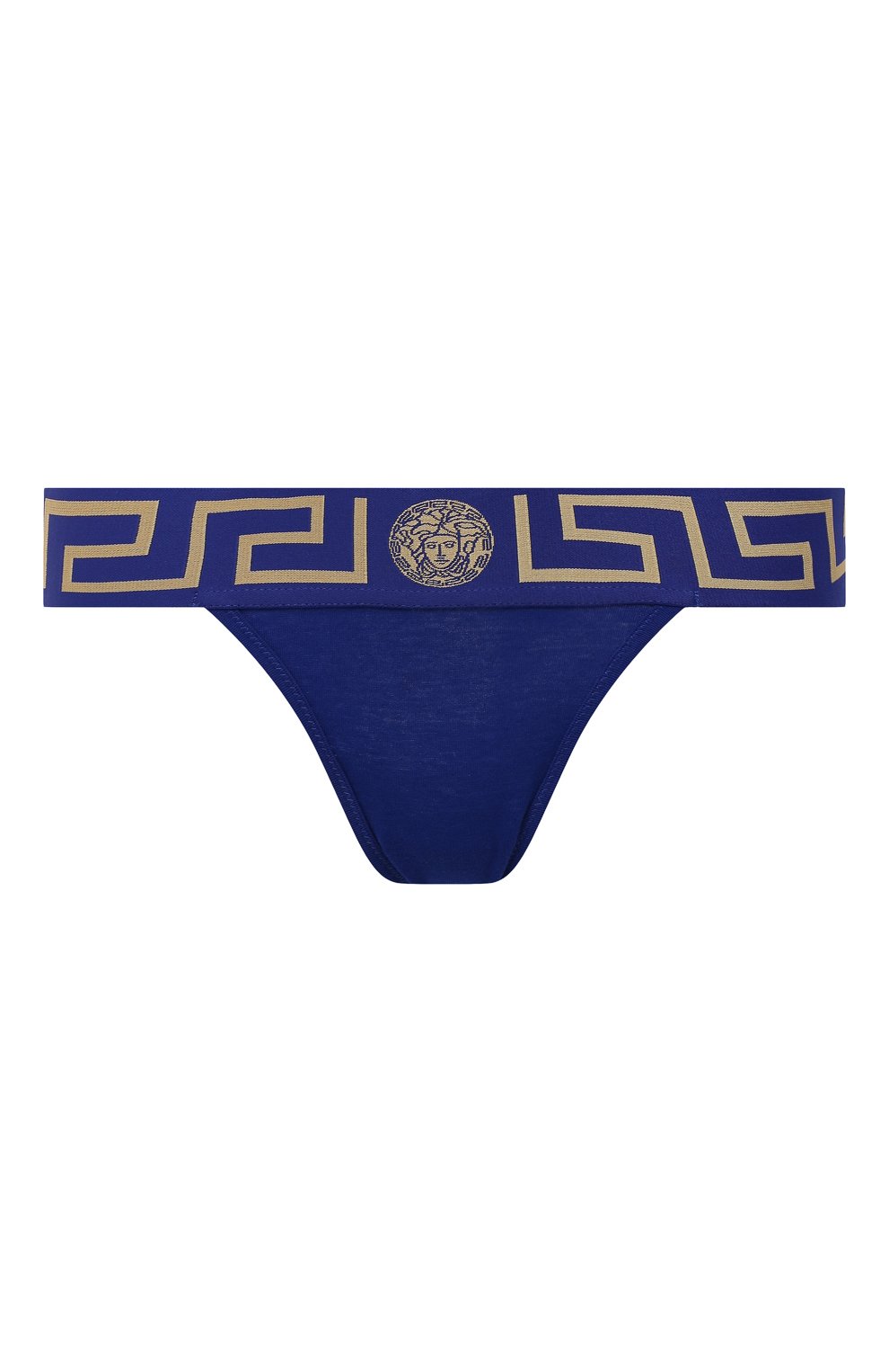 Трусы-стринги VERSACE синего цвета по цене 9255 руб., арт. AUD01042/A232741, фото 1 Трусы-стринги VERSACE, арт. AUD01042/A232741, фото 1