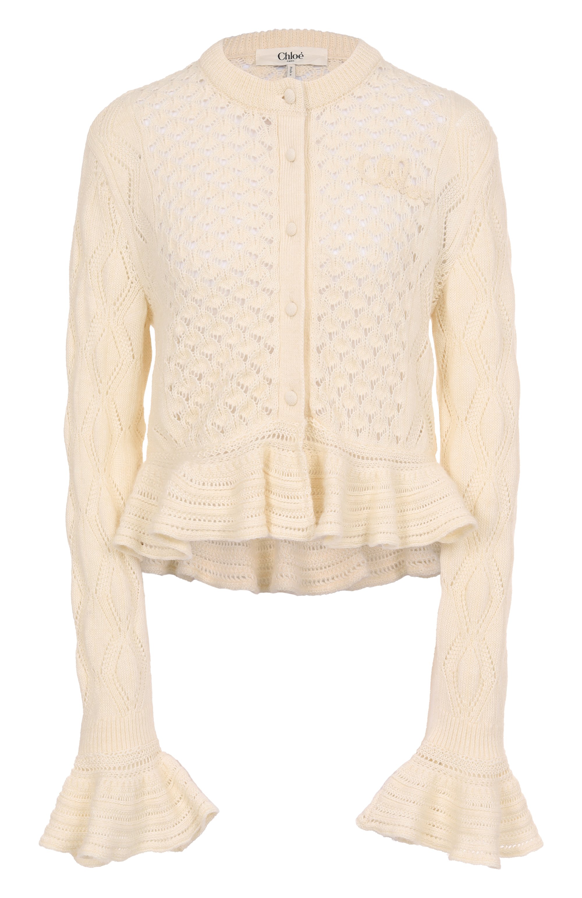 Кардиган из хлопка и шерсти CHLOÉ, арт. CH25AMC01590, фото 1