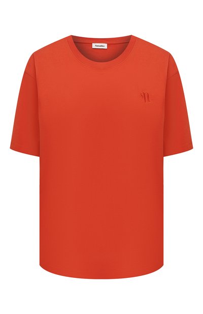 Женская хлопковая футболка NANUSHKA, арт. REECE_MARSALA_0RGANIC JERSEY