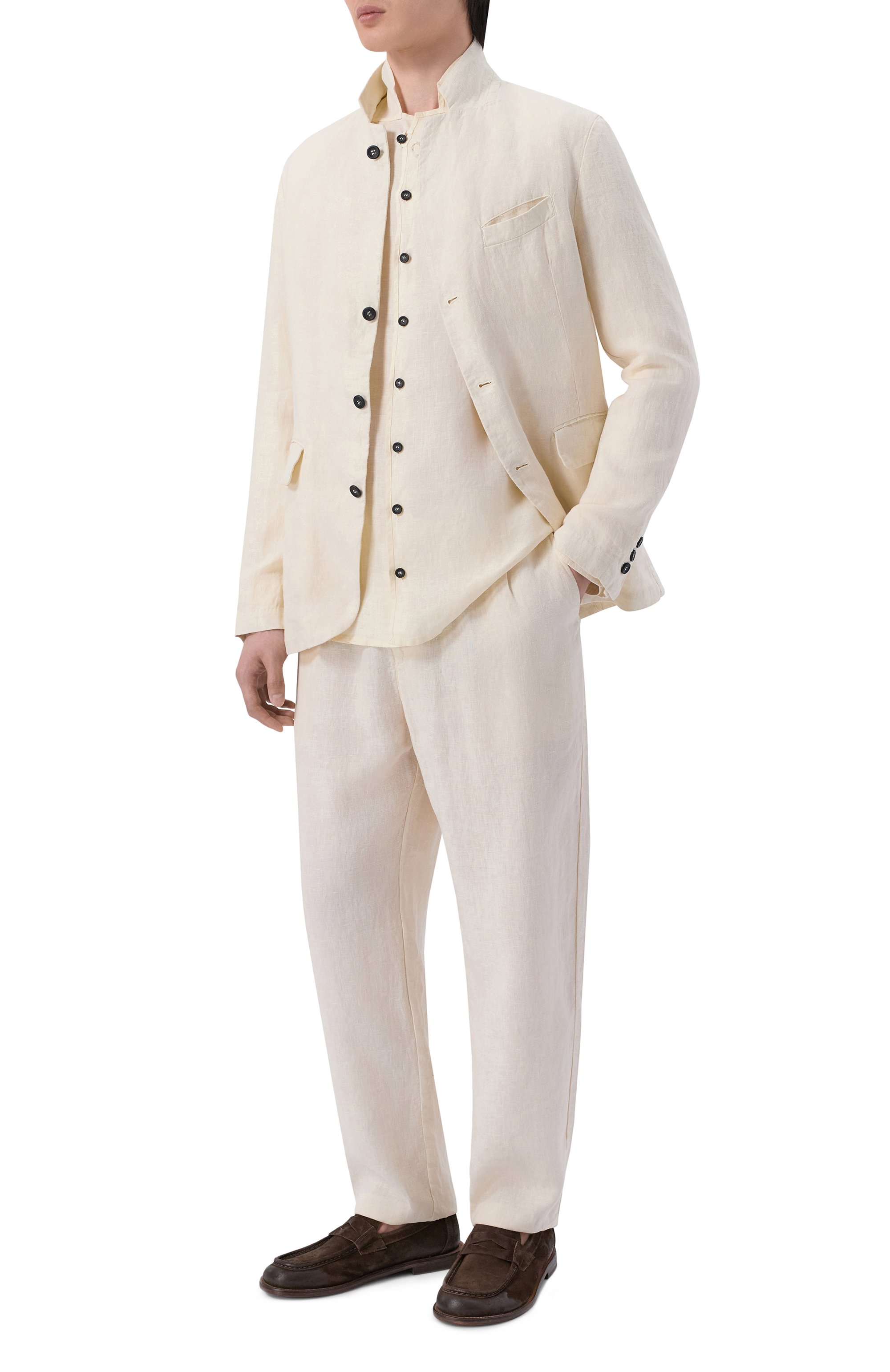 Льняная рубашка HANNES ROETHER, арт. ES29RA.601, фото 2