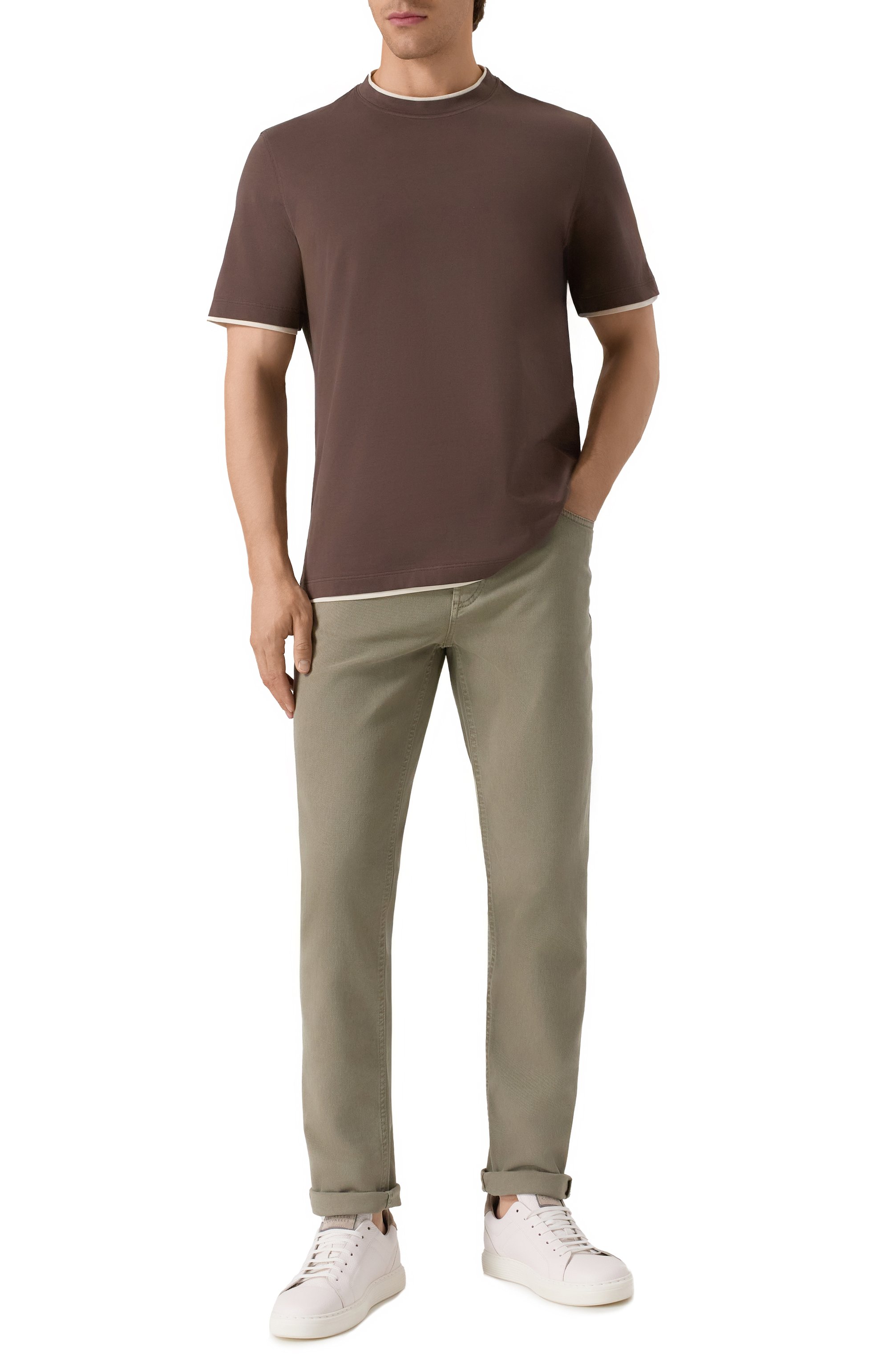 Хлопковая футболка BRUNELLO CUCINELLI, арт. M0B137427, фото 2