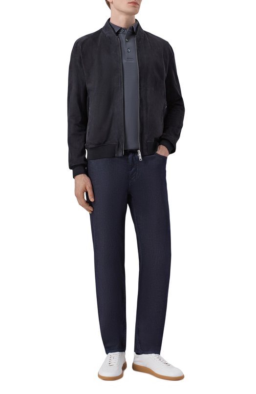 Замшевый бомбер Duno K0RBY/B0LGHERI Синий  K0RBY/B0LGHERI Фото 2