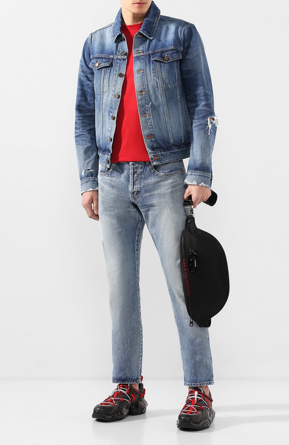 Текстильная поясная сумка ALEXANDER MCQUEEN, арт. 605053/HV22K, фото 2