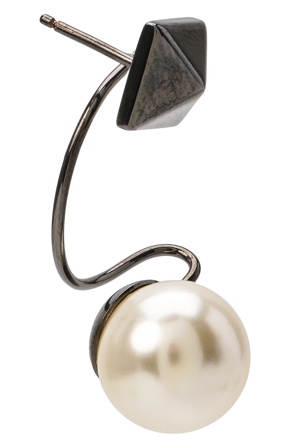 Моносерьга VALENTINO черно-белого цвета по цене 38850 руб., арт. WW0J0P51/JGE, фото 3 Моносерьга VALENTINO, арт. WW0J0P51/JGE, фото 3