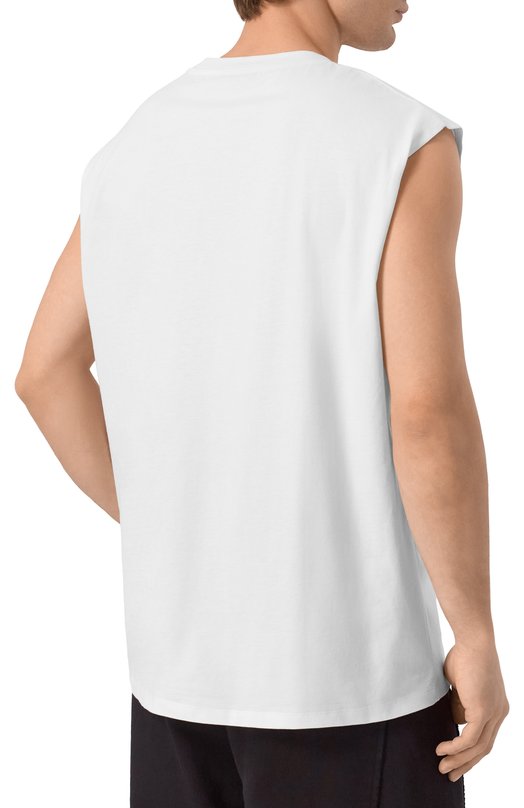 Хлопковая майка Balmain GH1ED006/GF46 Белый  GH1ED006/GF46 Фото 4