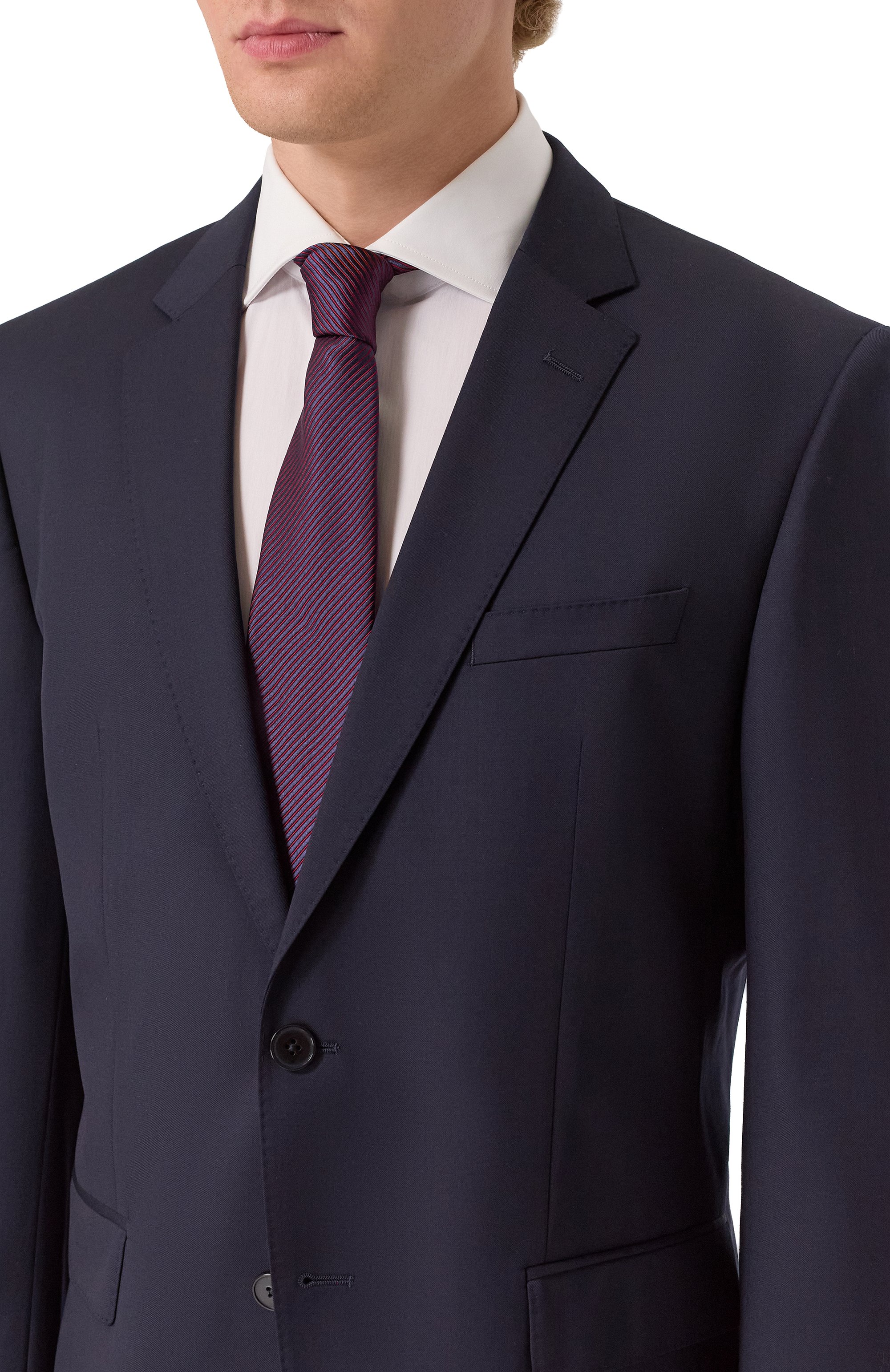 Галстук из шелка и хлопка GIORGIO ARMANI, арт. GM000800/TE13673, фото 2