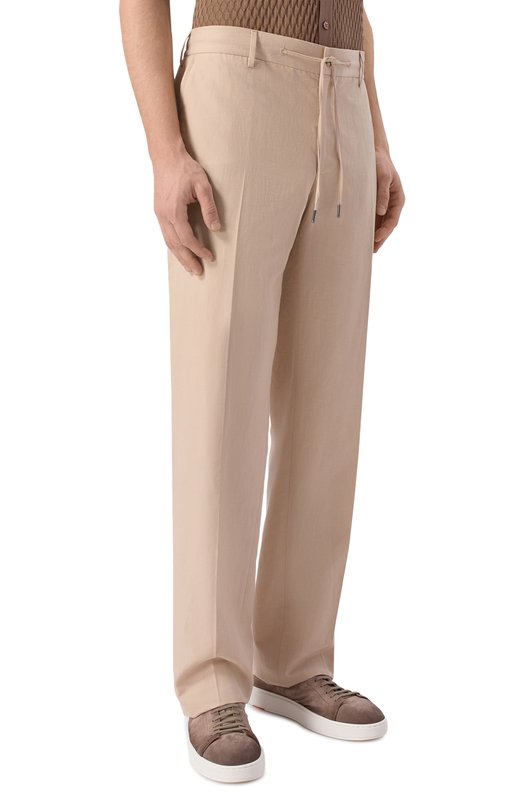 Брюки из хлопка и льна MVST M26.CSM.T416/802-C0/LINEN Бежевый  M26.CSM.T416/802-C0/LINEN Фото 3