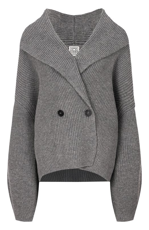 Шерстяной кардиган TOTEME 251-WRT4354-YA0239 Серый 251-WRT4354-YA0239
