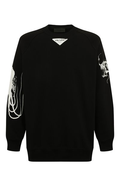 Хлопковый свитшот PRADA, арт. UJL11A-10IO-F0002-221, фото 1