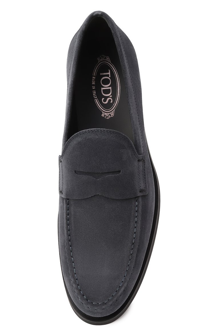 Мужские замшевые пенни-лоферы TOD’S темно-синего цвета, арт. XXM0ZF0Q920RE0 | Фото 6 (Материал внутренний: Натуральная кожа; Стили: Классический; Статус проверки: Проверена категория; Материал внешний: Замша, Натуральная кожа; Региональные ограничения белый список (Axapta Mercury): RU; Нос: Не проставлено; Ювелирные украшения: Назначено; Каблук высота: Низкий; ширина носка стельки: 9, 9,3; толщина подошвы: 1)