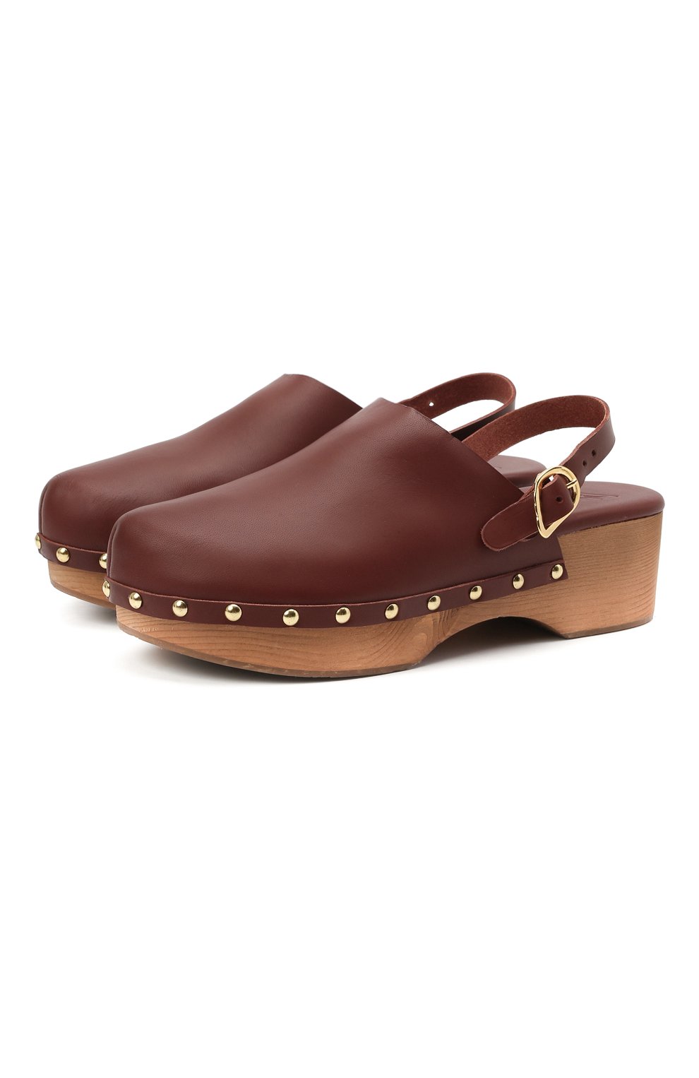Кожаные сабо classic ANCIENT GREEK SANDALS, арт. CLASSIC CL0SED CL0G/CHESTNUT, фото 1