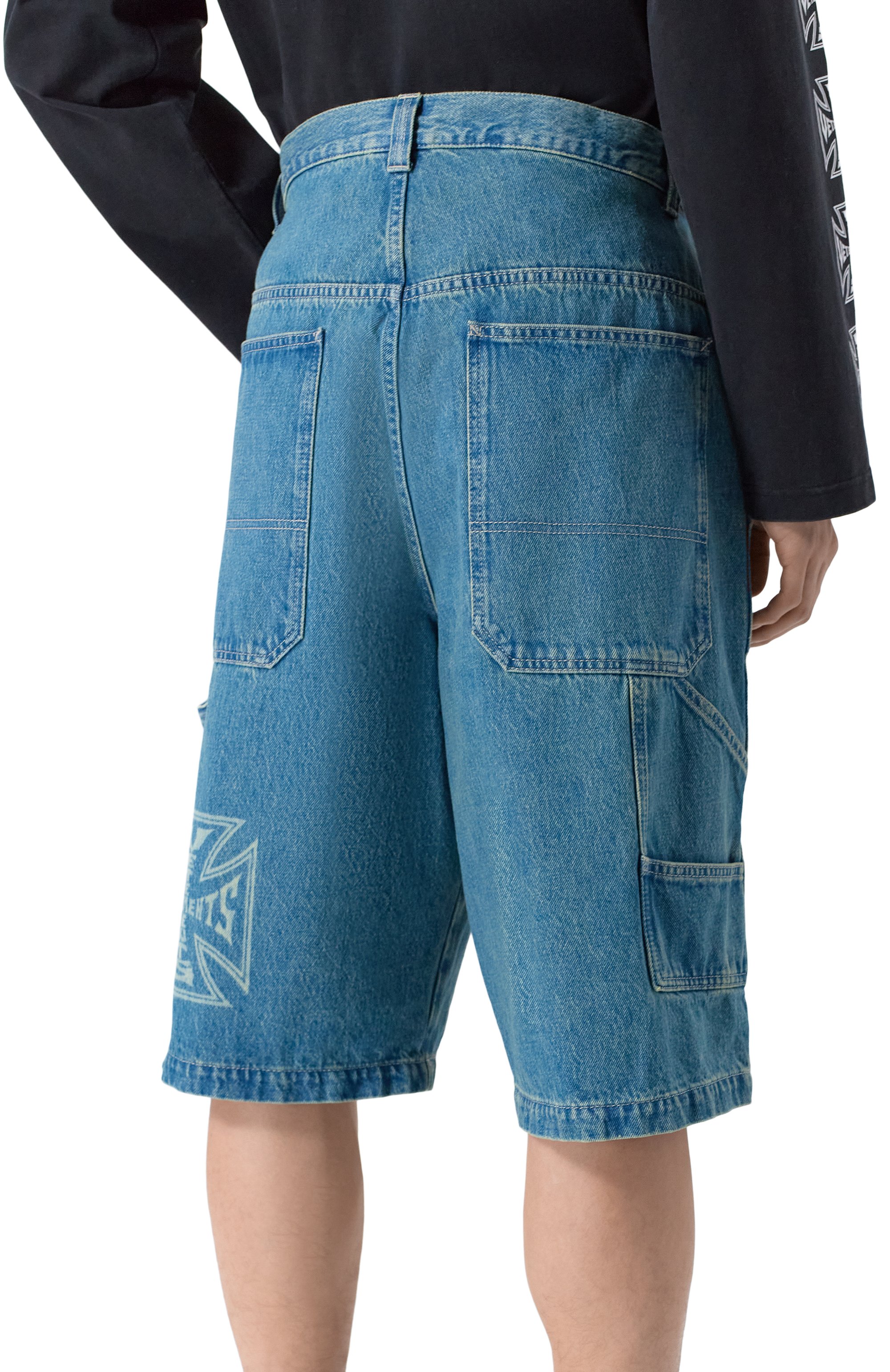 Джинсовые шорты VETEMENTS, арт. ME76DP094N1/2808 DENIM, фото 4