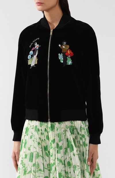 Хлопковый бомбер STELLA MCCARTNEY черного цвета по цене 138000 руб., арт. 581203/SNA46, фото 3 Хлопковый бомбер STELLA MCCARTNEY, арт. 581203/SNA46, фото 3