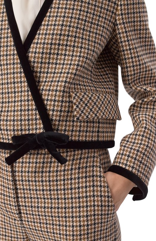 Шерстяной жакет Valentino 8B3CE590/9WL Бежевый  8B3CE590/9WL Фото 5