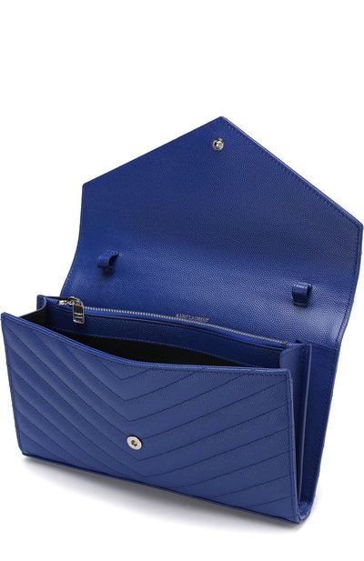 Клатч monogram mini SAINT LAURENT синего цвета по цене 208000 руб., арт. 377828/B0W02, фото 4 Клатч monogram mini SAINT LAURENT, арт. 377828/B0W02, фото 4