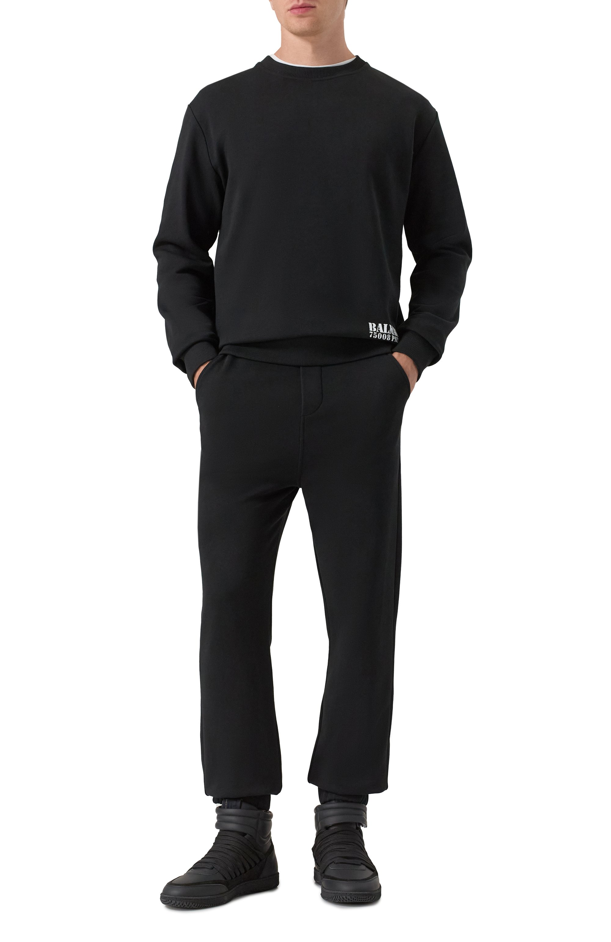 Хлопковый свитшот BALMAIN, арт. FH1JS001/BD04, фото 2