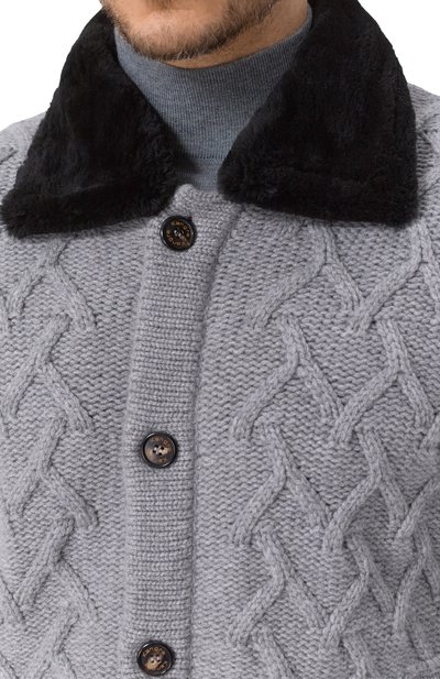 Кашемировый кардиган с отделкой из бобра KANGRA, арт. 9351/56 02, фото 5