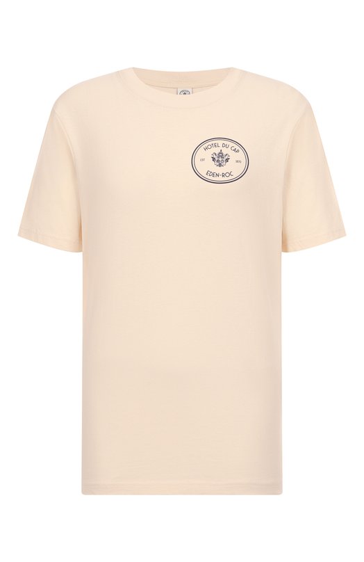 Хлопковая футболка Sporty and Rich T004360666CR01 Кремовый T004360666CR01