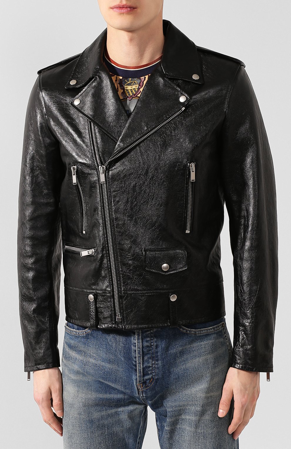 Кожаная куртка SAINT LAURENT, арт. 484284/YC2NI, фото 3