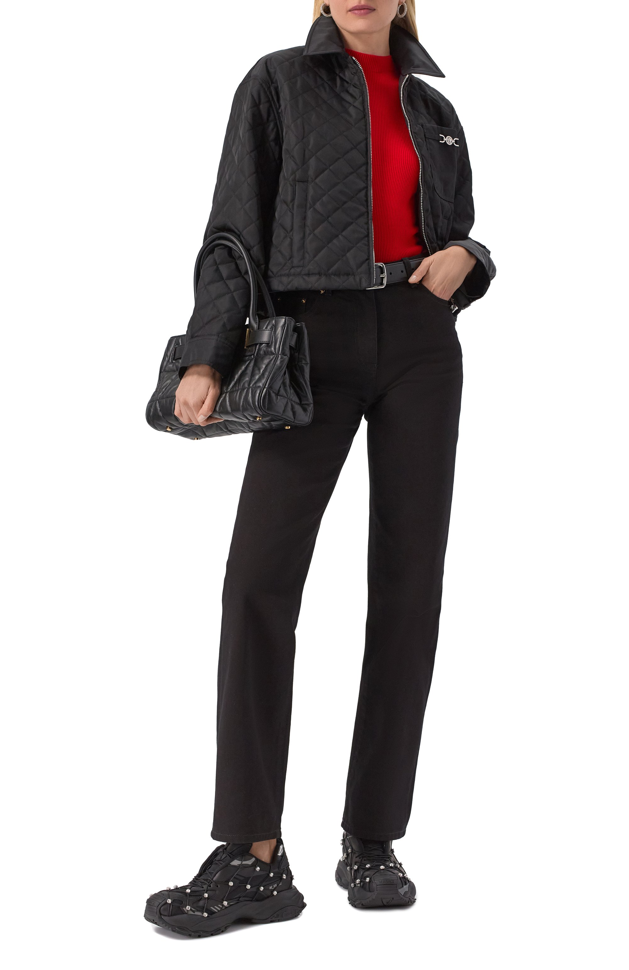 Куртка VERSACE черного цвета по цене 262000 руб., арт. 1018227/1A13519, фото 2 Куртка VERSACE, арт. 1018227/1A13519, фото 2