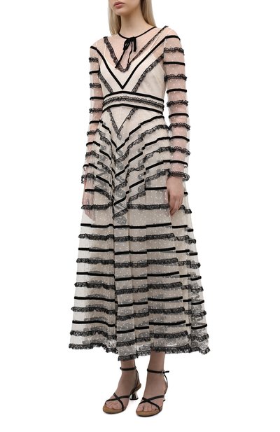 Платье REDVALENTINO черно-белого цвета по цене 89950 руб., арт. WR3VA18M/631, фото 3 Платье REDVALENTINO, арт. WR3VA18M/631, фото 3