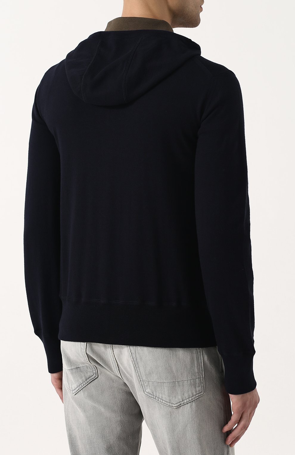 Толстовка на молнии из смеси хлопка и шелка с кашемиром TOM FORD, арт. BPU91/TFK157, фото 4