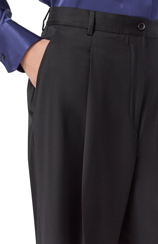Шерстяные брюки Kiton D60101K0558G01 Чёрный  D60101K0558G01 Фото 5