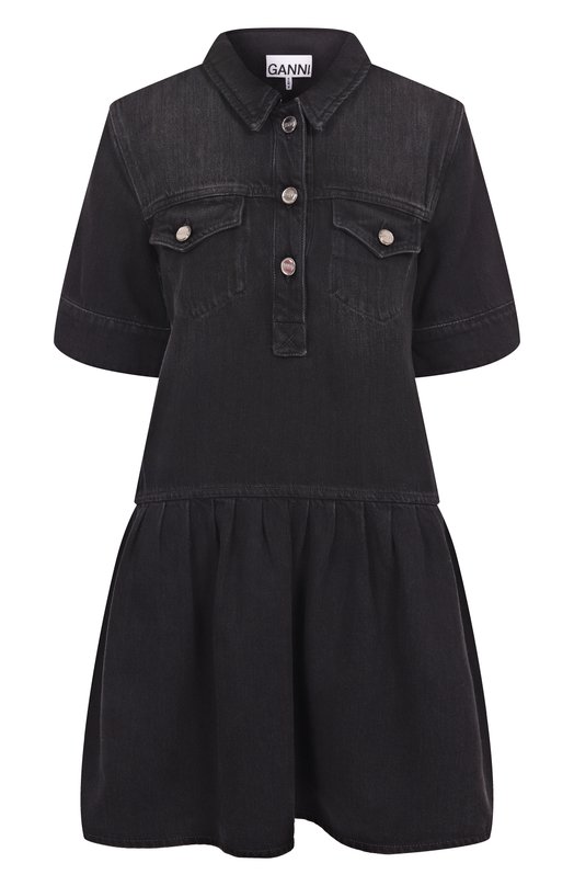 Джинсовое платье Ganni J1885 Чёрный J1885