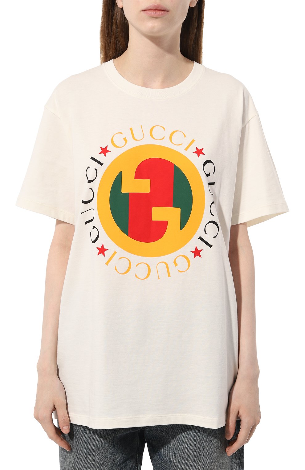Хлопковая футболка GUCCI, арт. 717422/XJFV3, фото 3