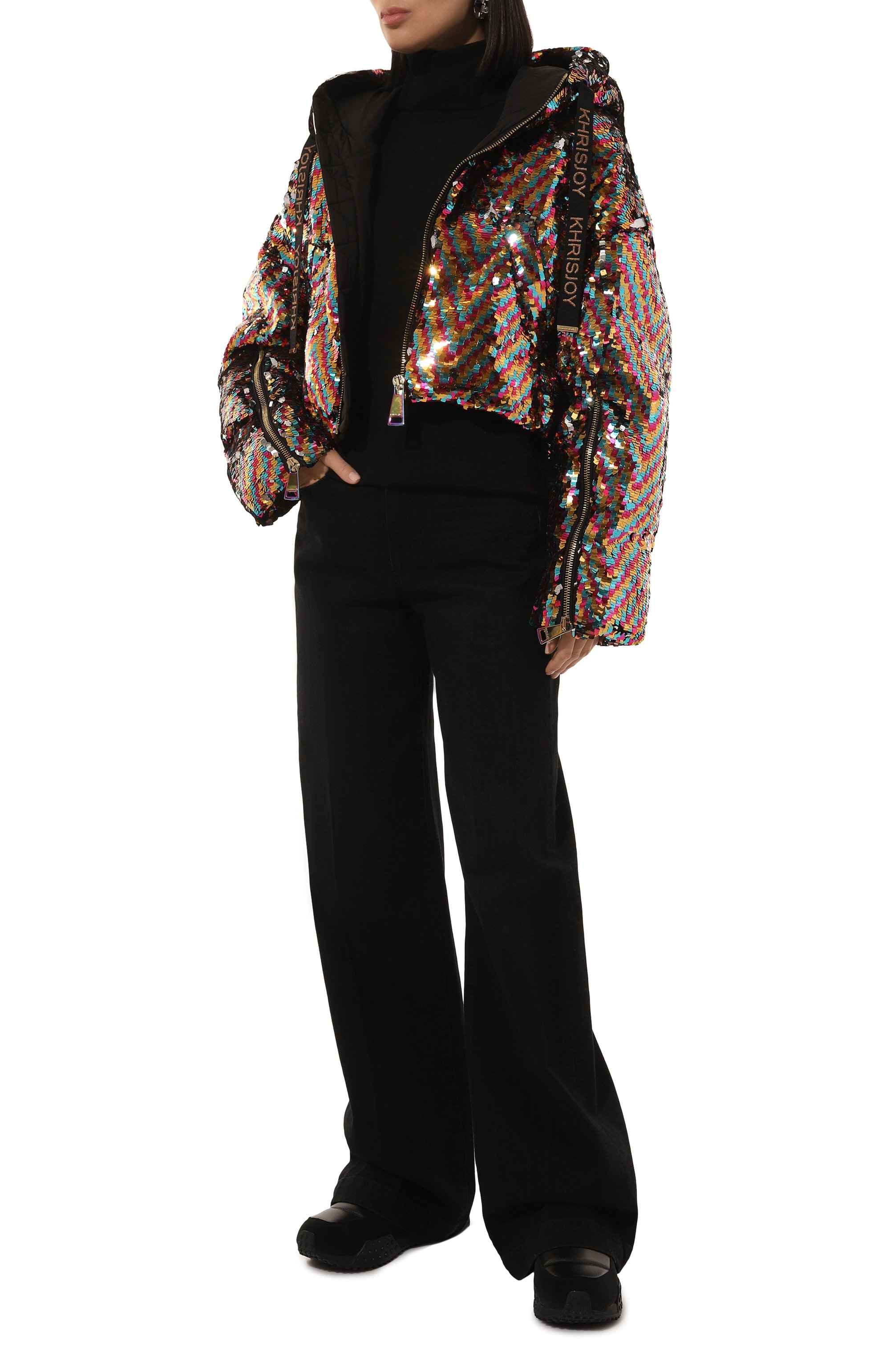 Пуховик с отделкой пайетками KHRISJOY, арт. KWF24R0604/PS0001, фото 2