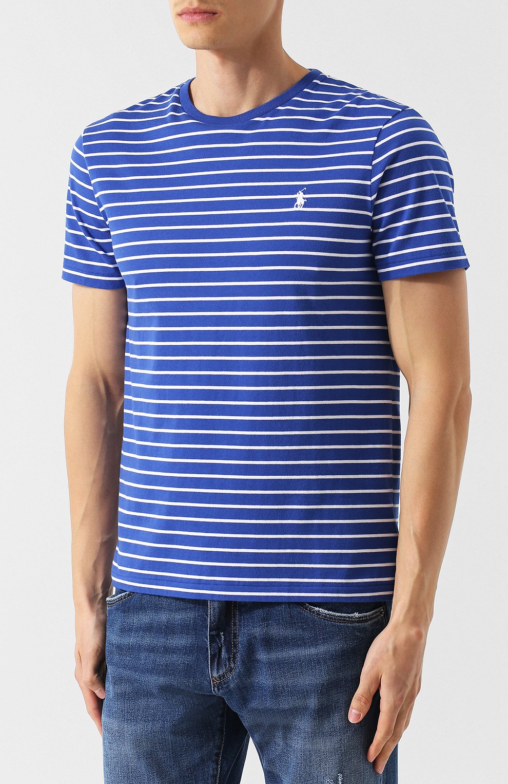 Хлопковая футболка в полоску POLO RALPH LAUREN, арт. 710671463, фото 3